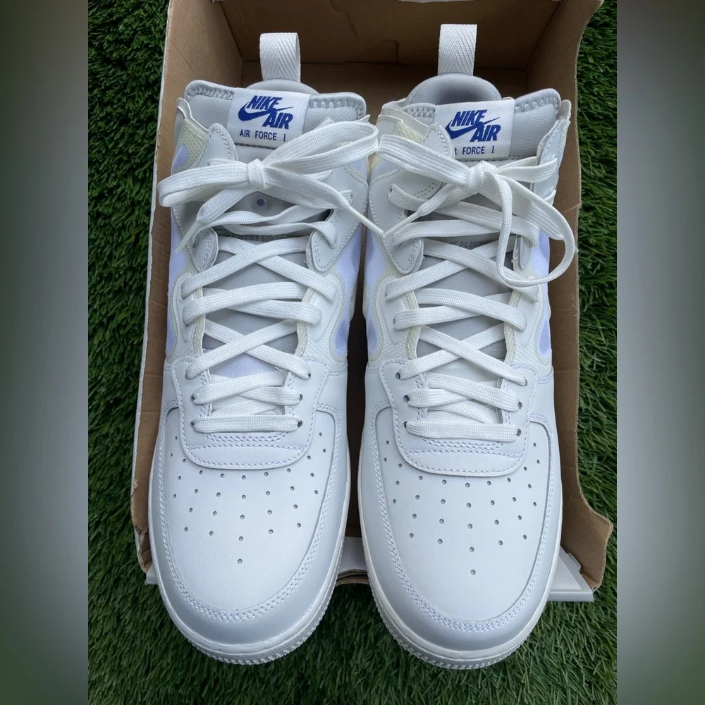 Nike Air Force 1 Mid React - Summit White shoes US12/EUR46 DQ1872-101 brand new - Picture 9 of 12